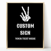 Friedenszeichen bis zum Tod Do us Party Benutzerde Poster