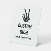 Friedenszeichen bis zum Tod Do us Party Benutzerde Sockelschild (Vorderseite)