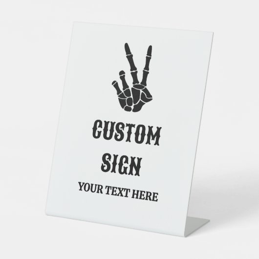 Friedenszeichen bis zum Tod Do us Party Benutzerde Sockelschild (Vorderseite)