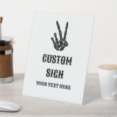 Friedenszeichen bis zum Tod Do us Party Benutzerde Sockelschild (In SItu)