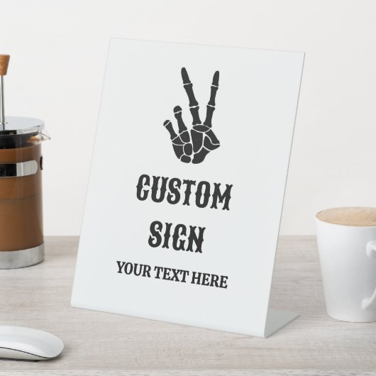 Friedenszeichen bis zum Tod Do us Party Benutzerde Sockelschild (In SItu)