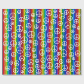 Friedenszeichen-Blasen Geschenkpapier (Flach)