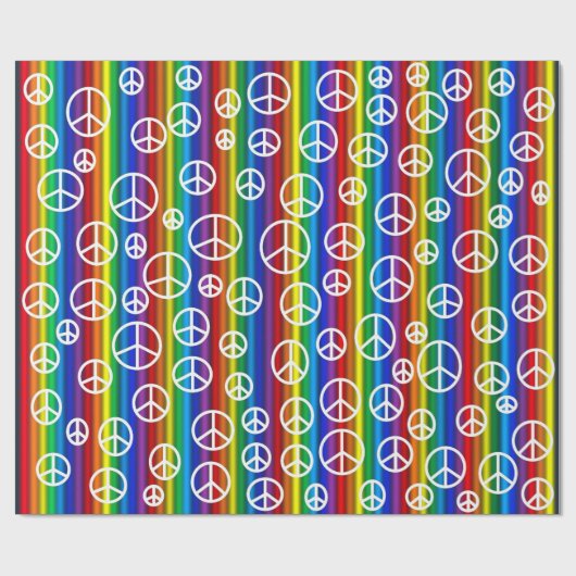 Friedenszeichen-Blasen Geschenkpapier (Flach)