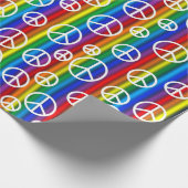 Friedenszeichen-Blasen Geschenkpapier (Ecke)