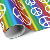 Friedenszeichen-Blasen Geschenkpapier (Rolleneckpunkt)