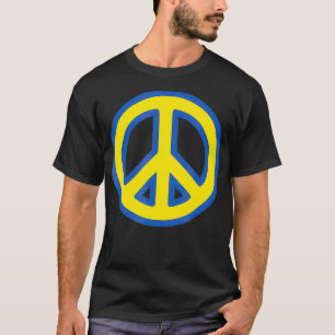 FRIEDENSZEICHEN  Blau & gelbe ukrainische Solidari T-Shirt