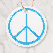 Friedenszeichen Blau Groovy Retro Spaß Geschenkanhänger (Vorderseite)