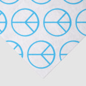 Friedenszeichen Blau Groovy Retro Spaß Seidenpapier (Ausschnitt)