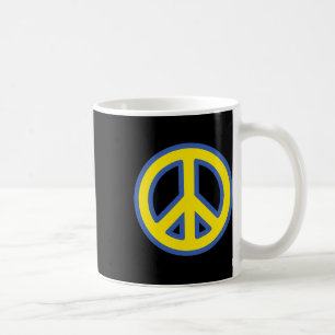 Friedenszeichen - Blaue und gelbe ukrainische Flag Kaffeetasse