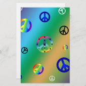 Friedenszeichen Briefpapier (Vorne/Hinten)