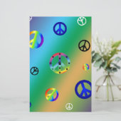 Friedenszeichen Briefpapier (Stehend Vorderseite)