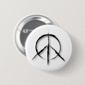 Friedenszeichen Brushed-1 Button (Vorne & Hinten)
