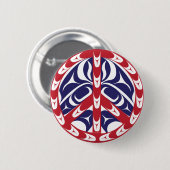 Friedenszeichen Button (Vorne & Hinten)