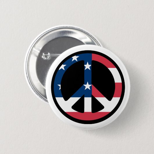 Friedenszeichen Button (Vorne & Hinten)