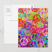 Friedenszeichen-Collage Postkarte (Vorne/Hinten)