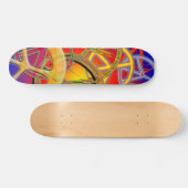 FRIEDENSzeichen-COLLAGEN-SKATEBOARD Skateboard (Horizontal)