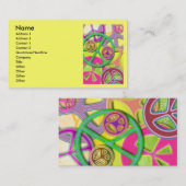 FRIEDENSzeichen-COLLAGEN-VISITENKARTEN Visitenkarte (Vorne/Hinten)