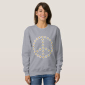 Friedenszeichen daisy boho sweatshirt (Vorne ganz)
