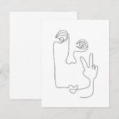 Friedenszeichen Dankeskarte (Vorne/Hinten)