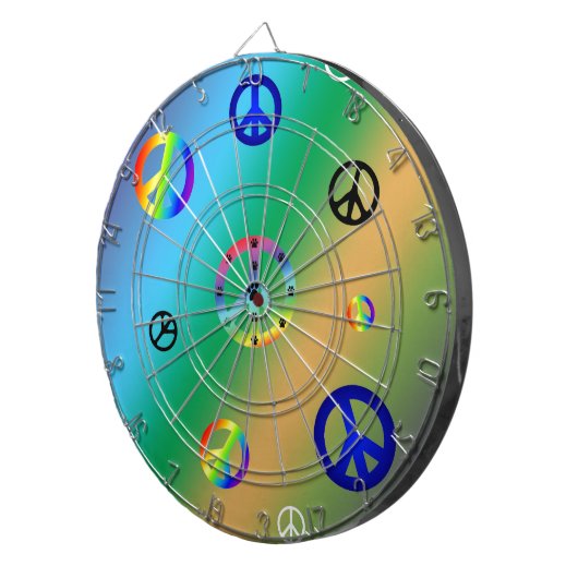 Friedenszeichen Dartscheibe (Vorderseite rechts)