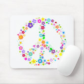 Friedenszeichen der Blumen Mousepad (Mit Mouse)
