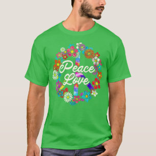 Friedenszeichen des Blumenhippies 1 T-Shirt