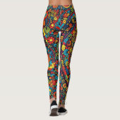 Friedenszeichen, Doodles Leggings (Rückseite)