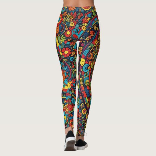 Friedenszeichen, Doodles Leggings (Rückseite)