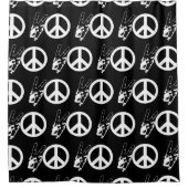 FRIEDENSZEICHEN DUSCHVORHANG (Vorderseite)