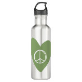 Friedenszeichen Edelstahlflasche (Vorderseite)