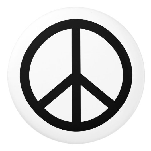 Friedenszeichen-Entwurfs-Keramik-Griff Keramikknauf (Vorderseite)