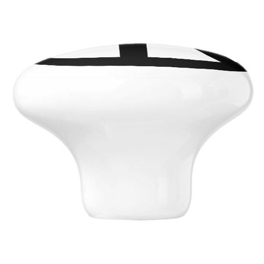 Friedenszeichen-Entwurfs-Keramik-Griff Keramikknauf (Seitenansicht)