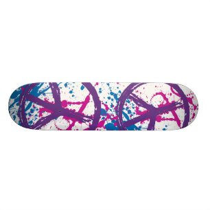 FRIEDENSzeichen-FARBEN-SPRITZER Skateboard