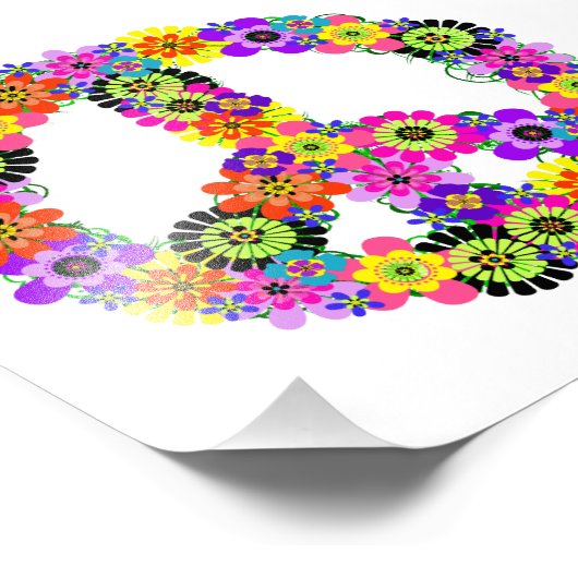 Friedenszeichen Fotodruck (Ecke)