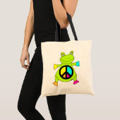 Friedenszeichen-Frosch Tragetasche (Vorderseite (Produkt))