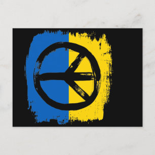 Friedenszeichen für die Ukraine Postkarte