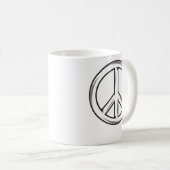 Friedenszeichen für Männer und Frauen Kaffeetasse (VorderseiteRechts)