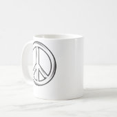 Friedenszeichen für Männer und Frauen Kaffeetasse (Vorderseite Links)