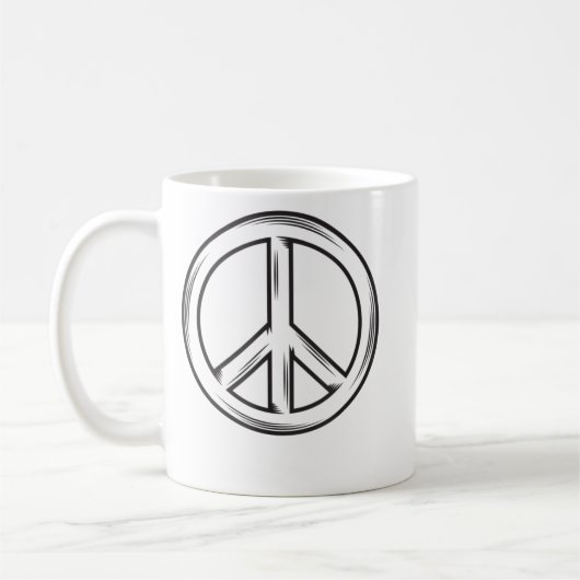 Friedenszeichen für Männer und Frauen Kaffeetasse (Links)