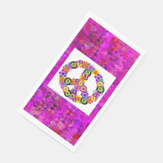 Friedenszeichen für Petalen Serviette (Ecke)