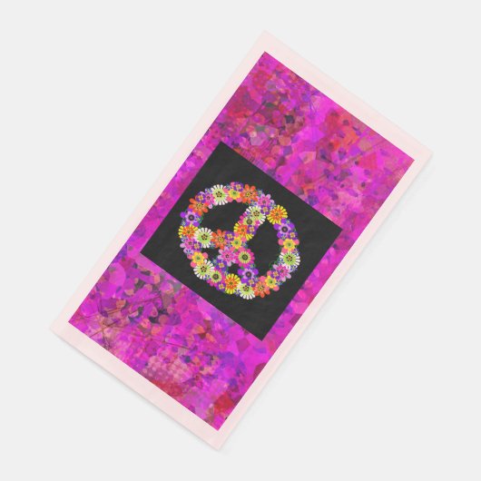 Friedenszeichen für Petalen Serviette (Ecke)