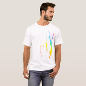 Friedenszeichen für Regenbogen T-Shirt (Vorne ganz)