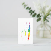 Friedenszeichen für Regenbogen Visitenkarte (Stehend Vorderseite)