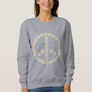 Friedenszeichen Gänseblümchen Boho Sweatshirt