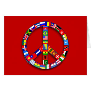 Friedenszeichen gemacht von den Flaggen-T -