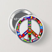 Friedenszeichen gemacht von den Flaggen-T - Button (Vorne & Hinten)