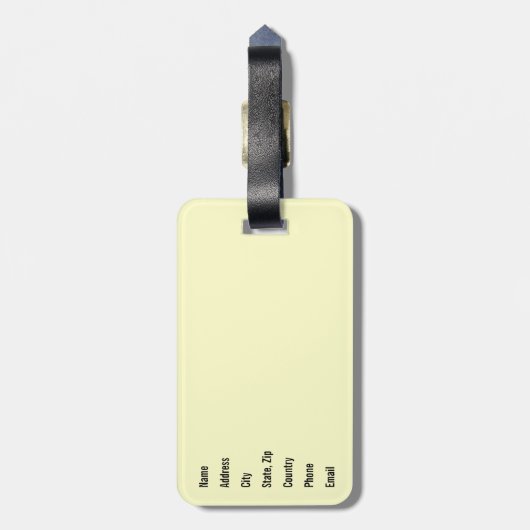 Friedenszeichen Gepäckanhänger (Rückseite vertikal)