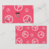 FRIEDENSzeichen-GESCHÄFT U. TELEFONKARTEN Visitenkarte (Vorne/Hinten)