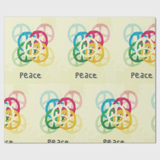 Friedenszeichen Geschenkpapier (Flach)