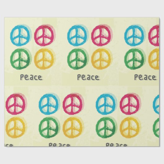 Friedenszeichen Geschenkpapier (Flach)